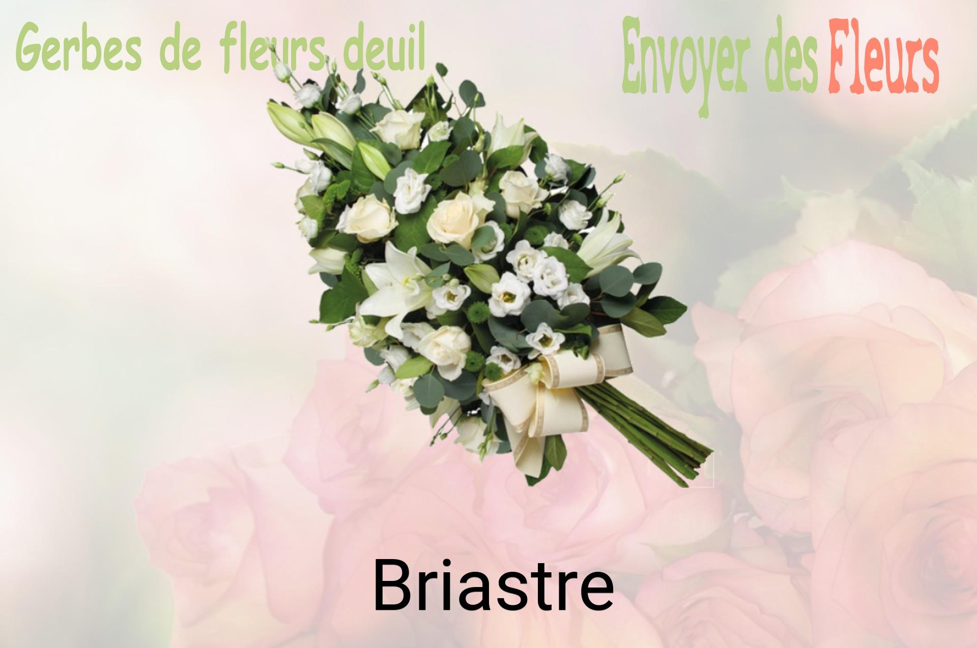 Gerbe de fleurs de deuil livrée à Briastre